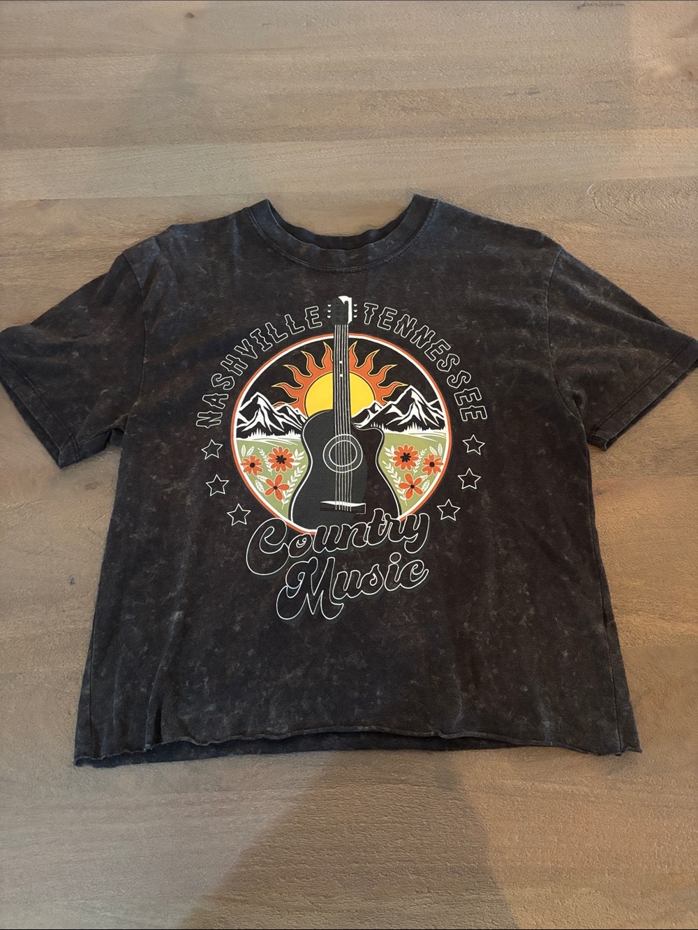 Nashville Tennessee Black Country Music Graphic Tee